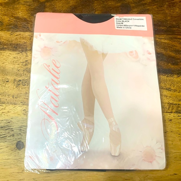 Natalie Dancewear Accessories - NWT Black Convertible Dance Tights
